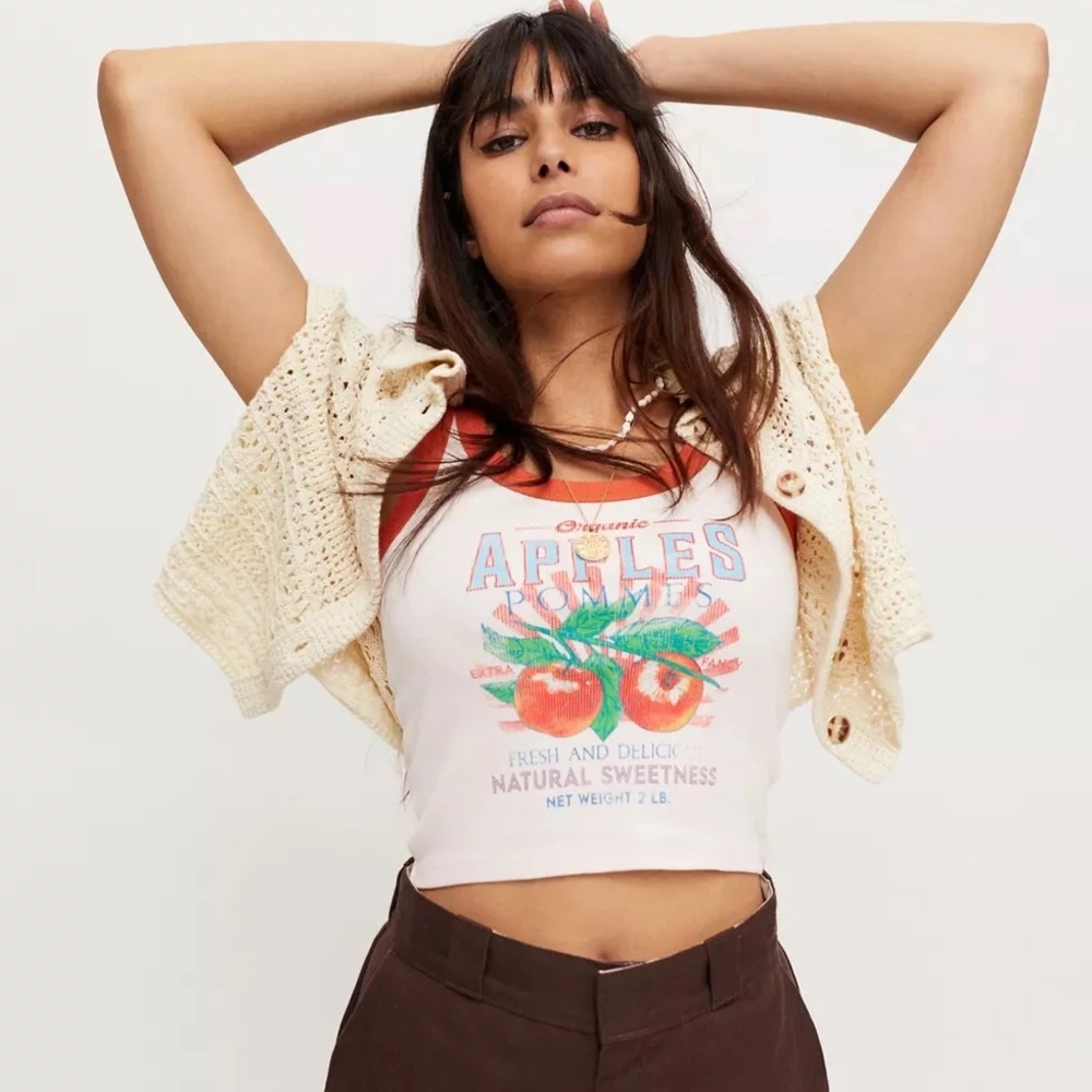 Urban outfitters apples ringer tank top